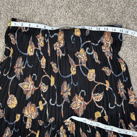 Vtg Broomskirt Maxi Skirt Womens XL Floral Boho Lucia Lukken USA - Picture 7 of 10